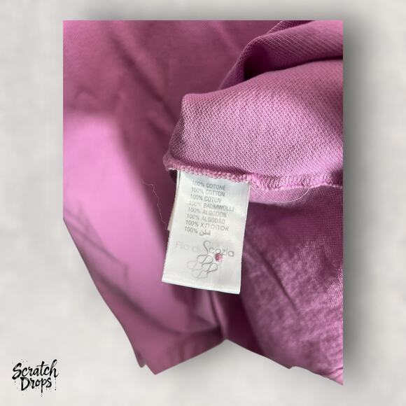 Women Polo Shirt Sz Large Made in Italy Pink Casual Short Sleeve Top Fashion W01 - Picture 4 of 5